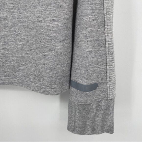 Under Armour Women's Mock Turtleneck Pullover Ribbed Logo Heathered Sweater Top - Picture 12 of 15